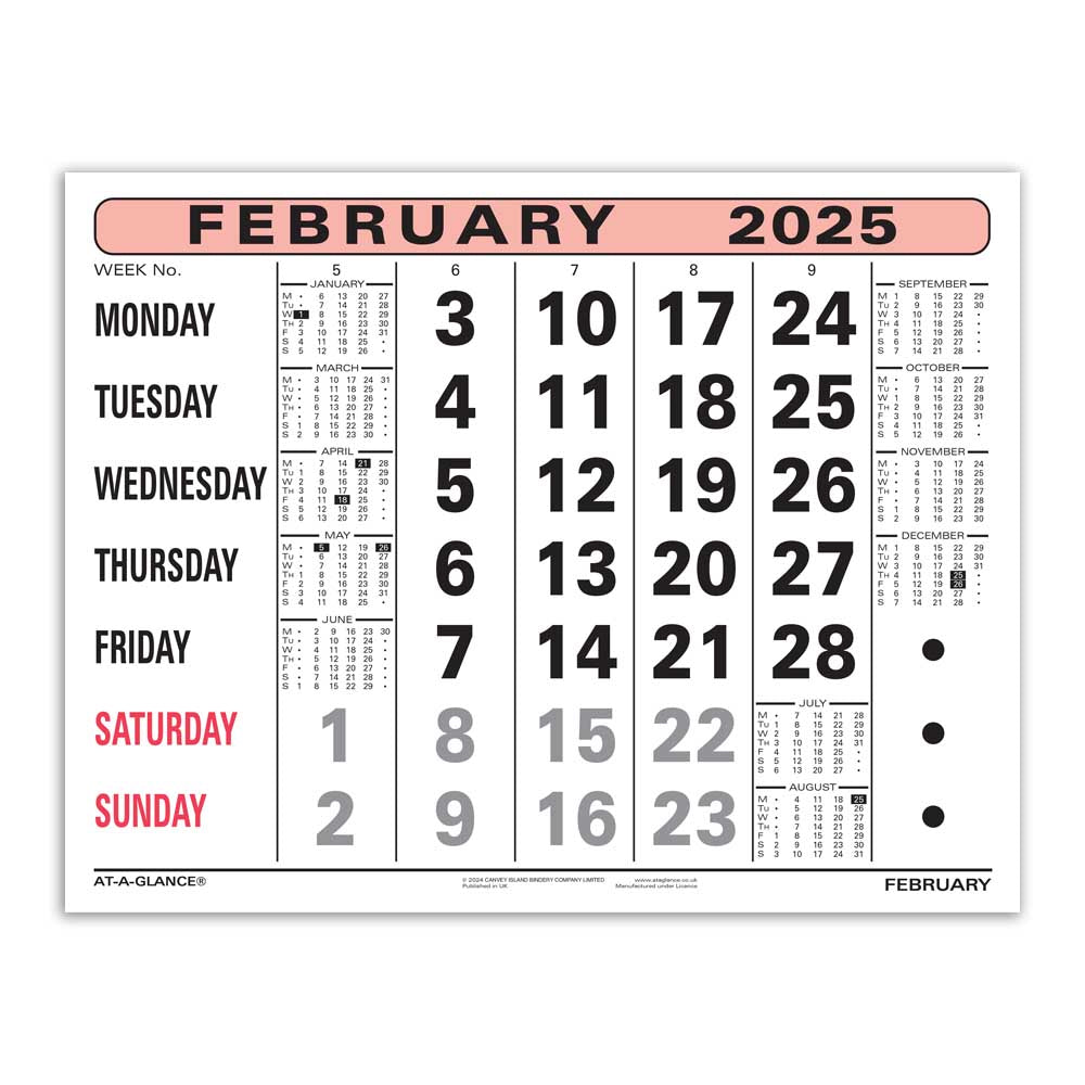 1800R |  Month-to-view Calendar Refill 2025 Pre Order