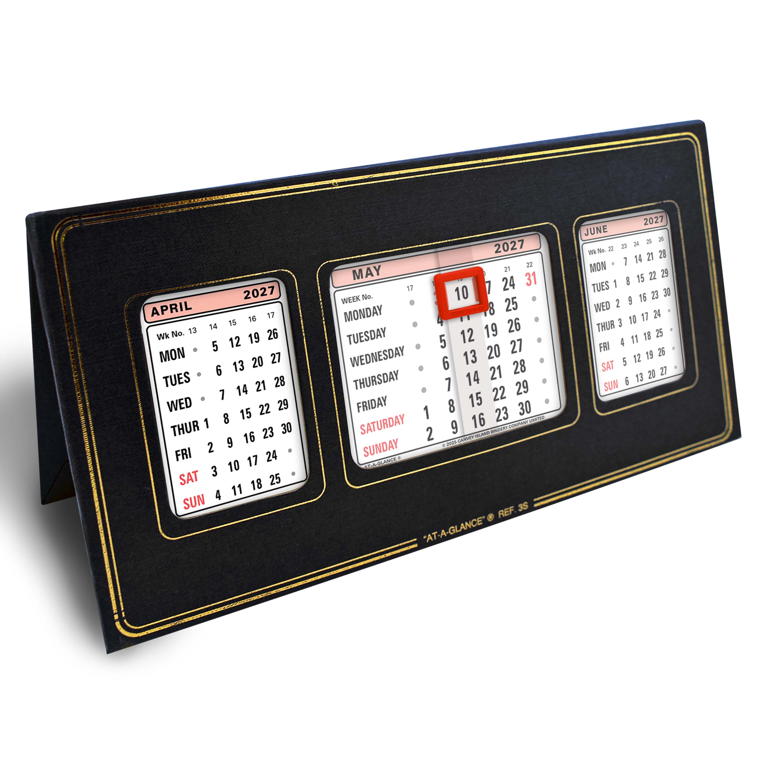 3S | Refillable Leatherette Desk Calendar 2027 - Pre Order