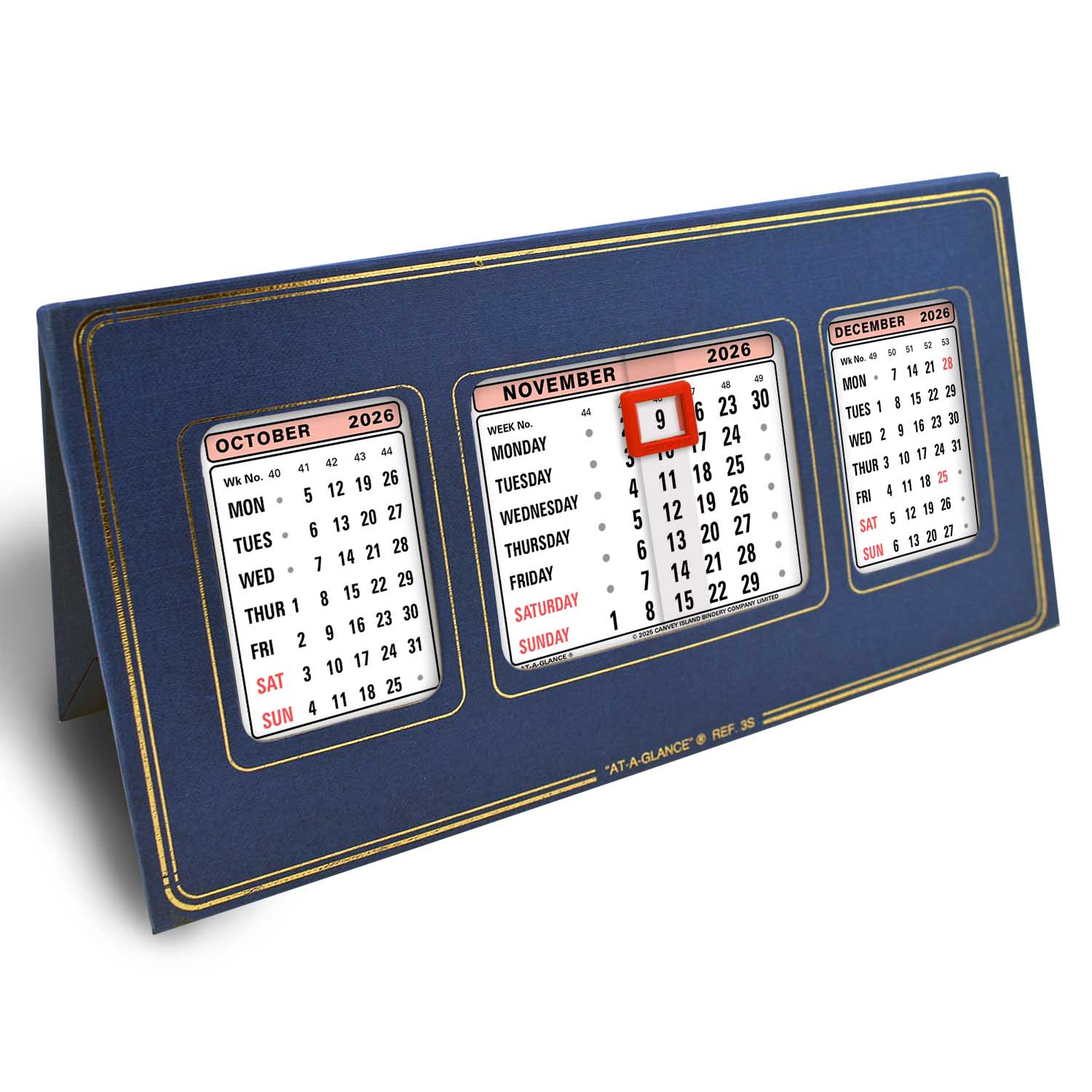 3S | Refillable Desk Calendar 2026