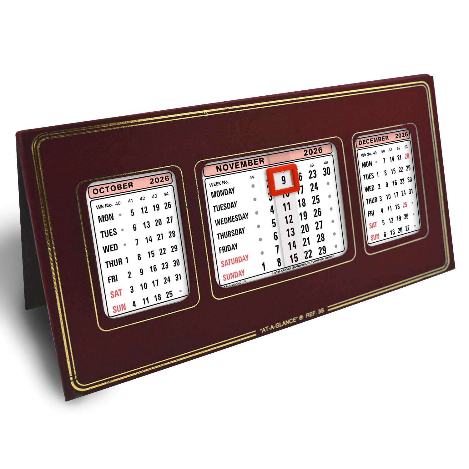 3S | Refillable Desk Calendar 2026