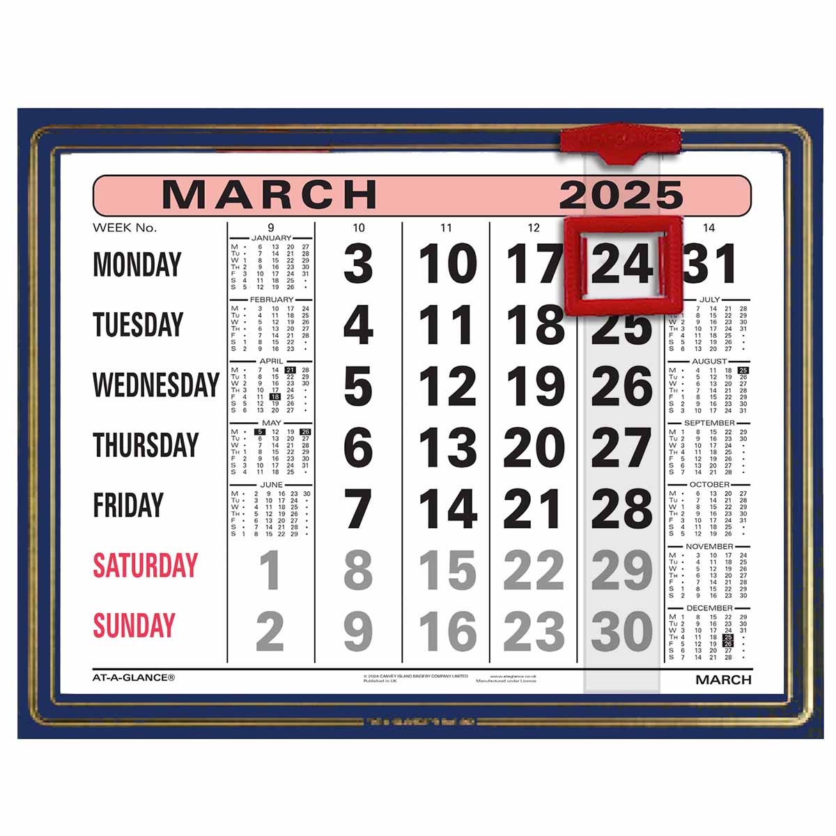 Tube Map Calendar 2025