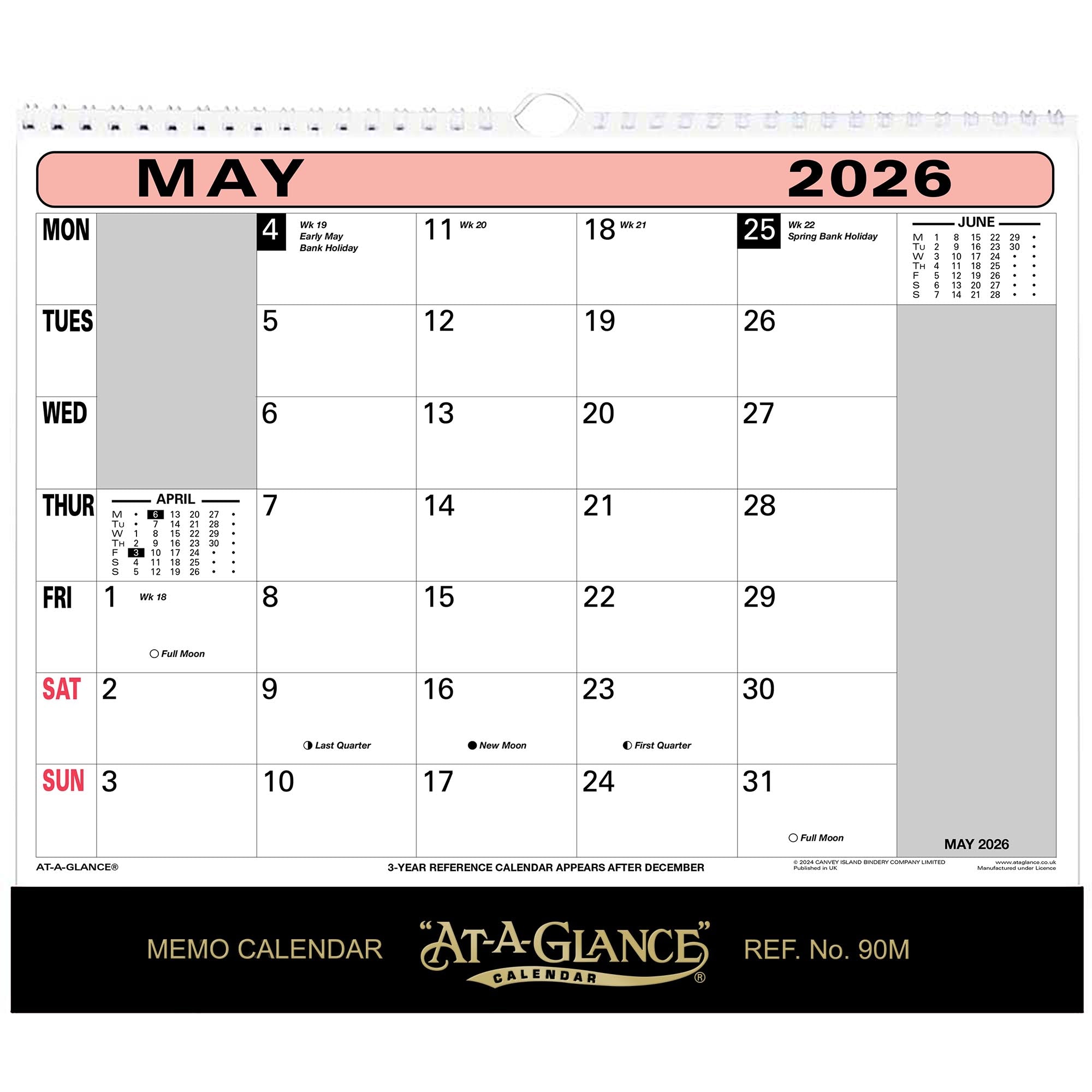 90M | Flipover Wall Calendar 2026