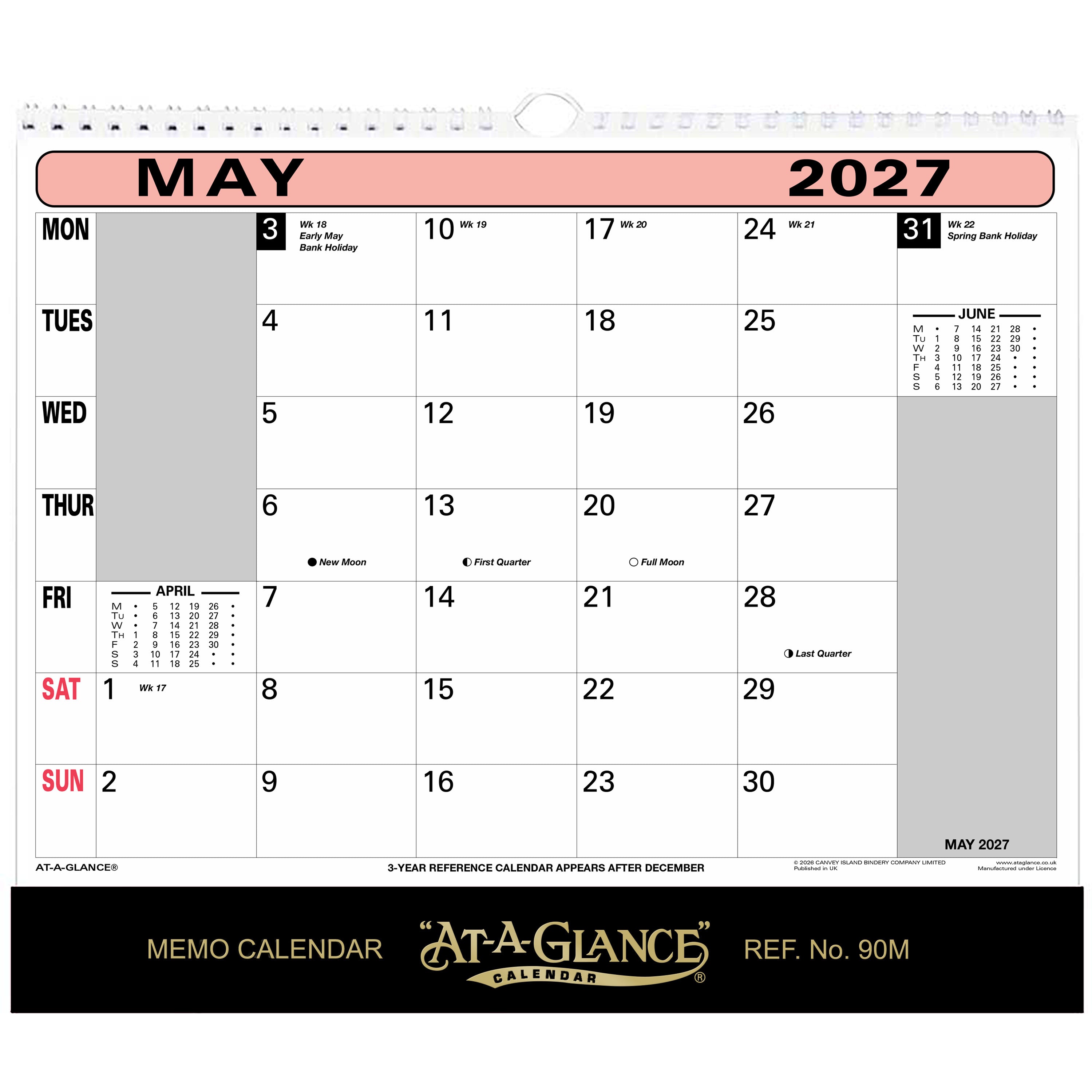 90M | Flipover Wall Calendar 2027 - Pre Order