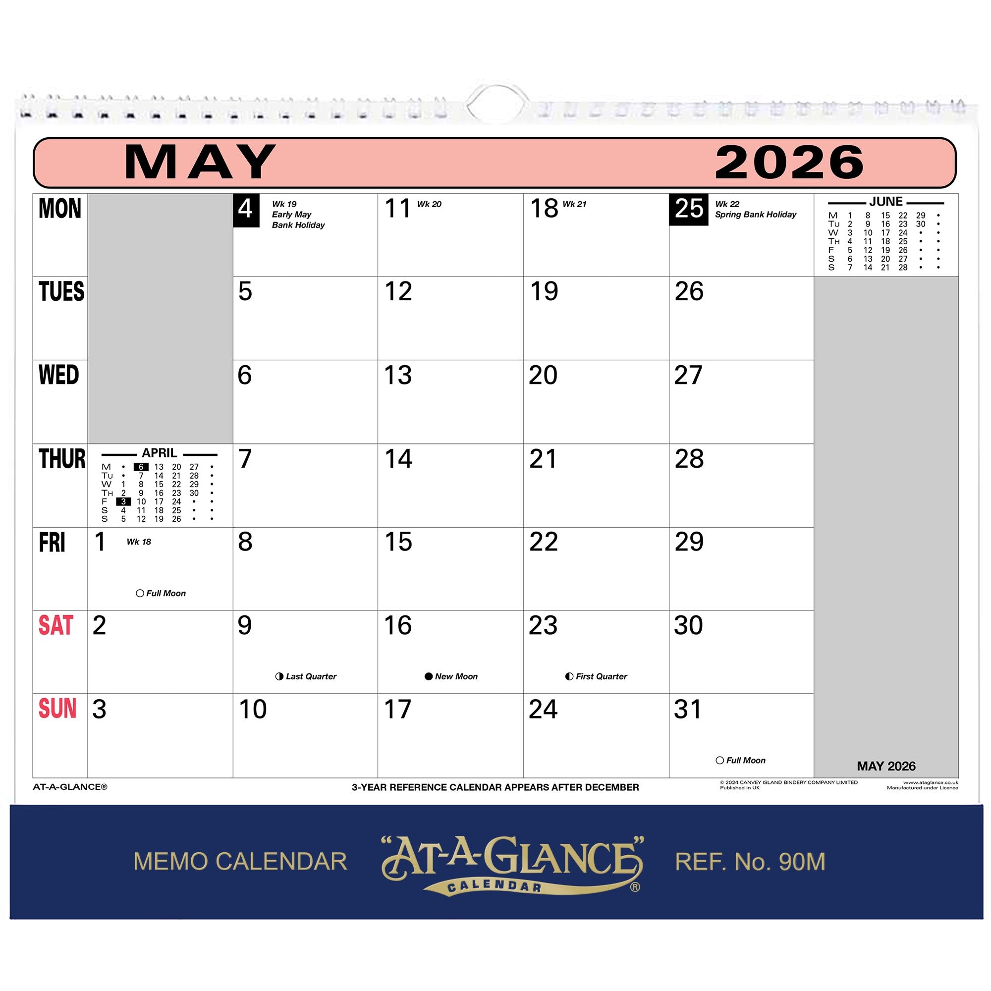 90M | Flipover Wall Calendar 2026