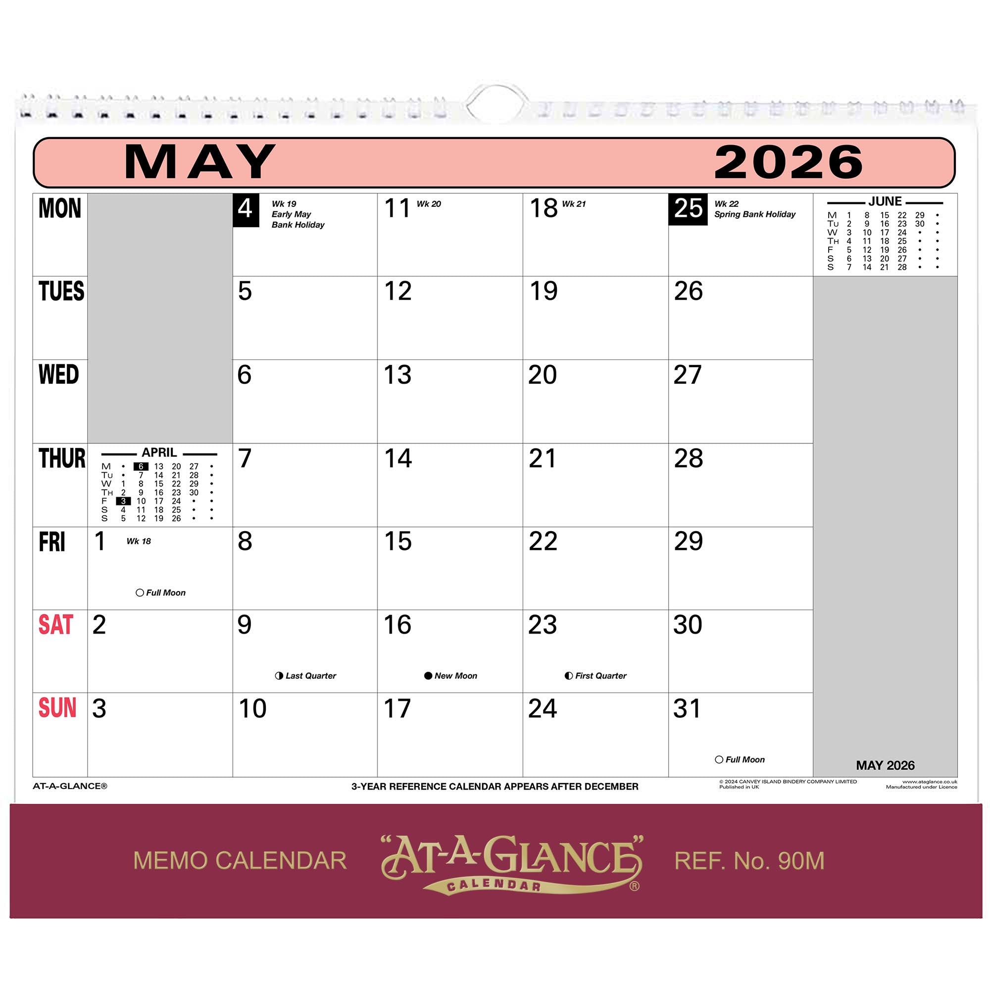90M | Flipover Wall Calendar 2026