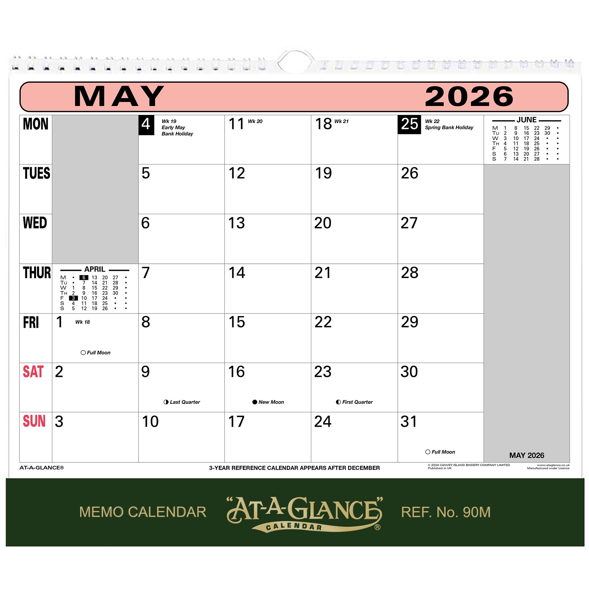 90M | Flipover Wall Calendar 2026