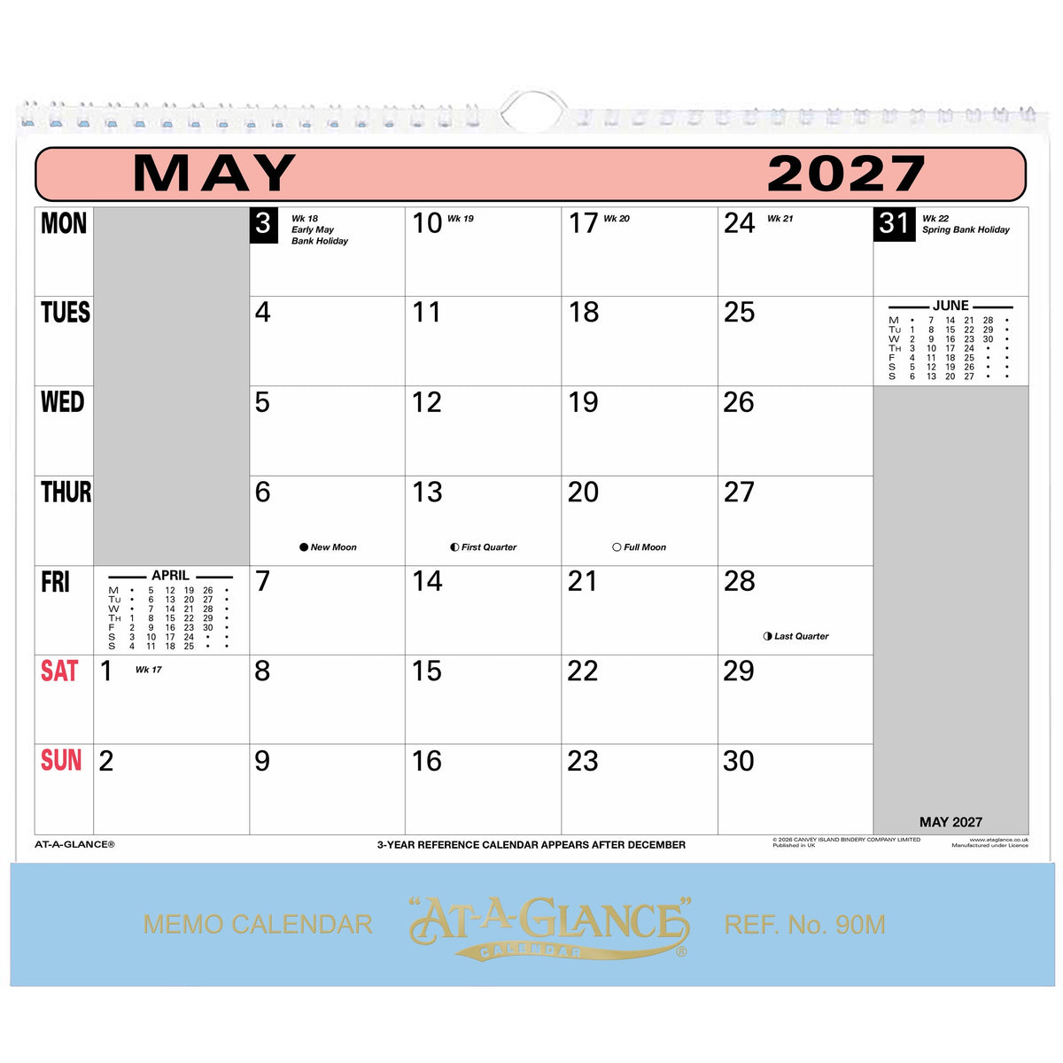 90M | Flipover Wall Calendar 2027