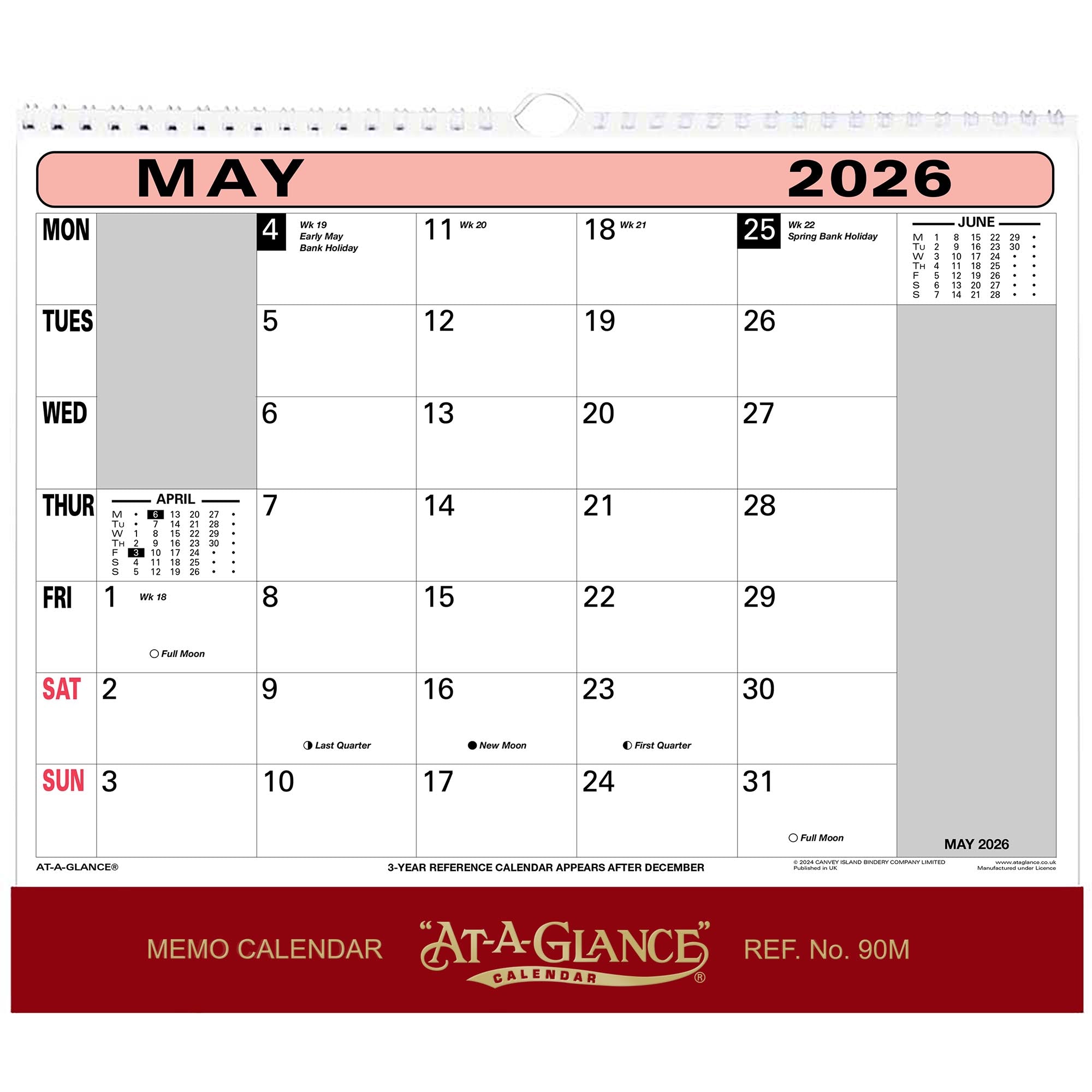 90M | Flipover Wall Calendar 2026