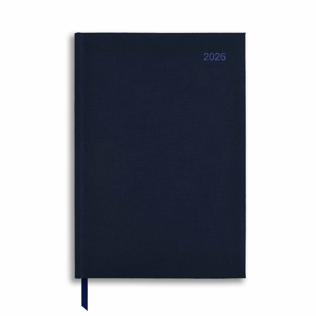 A53LIN | 2026 Week-To-View Linen Diary in Blue