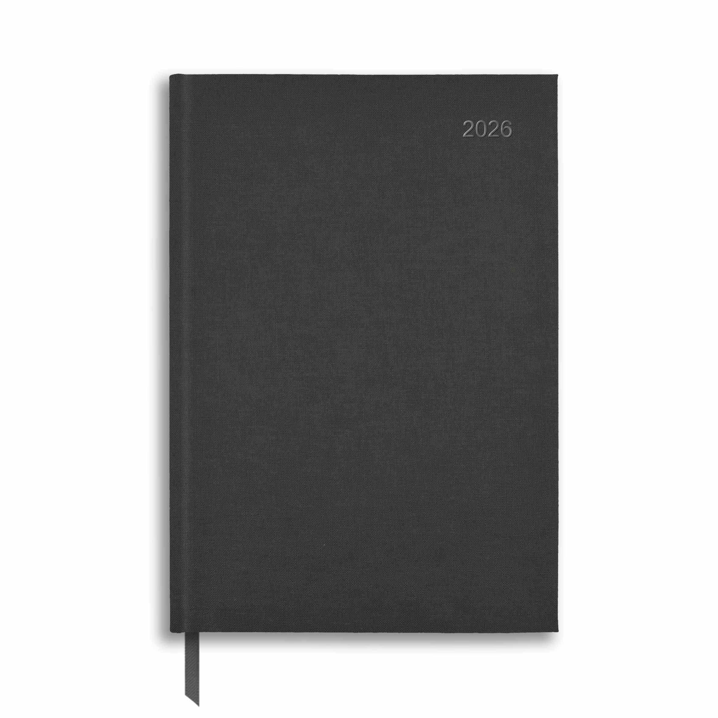 A53LIN | 2026 Week-To-View Linen Diary in Grey