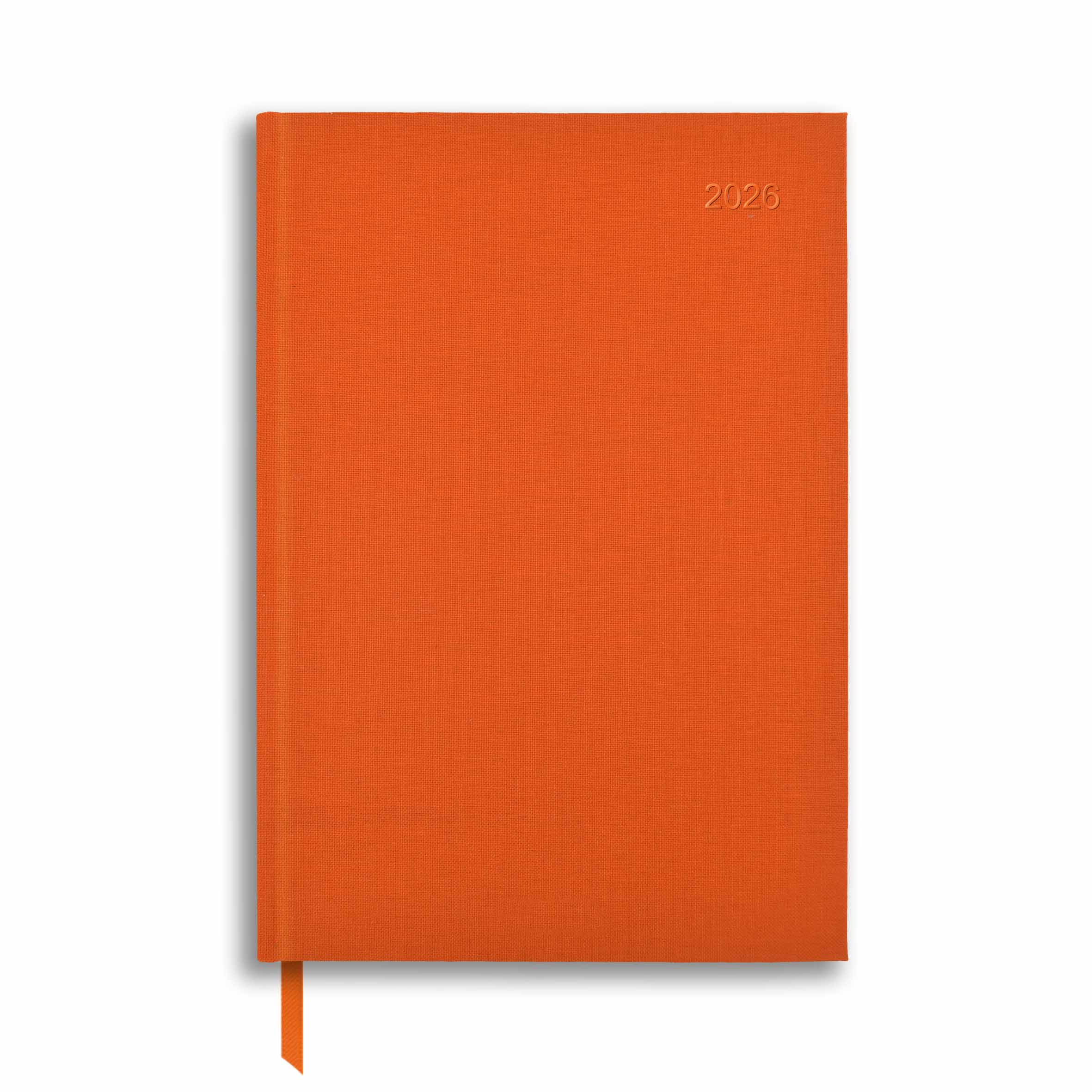 A53LIN | 2026 Week-To-View Linen Diary in Orange