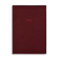 A53LIN | Week-To-View 2027 Linen Diary in Burgundy - Pre Order