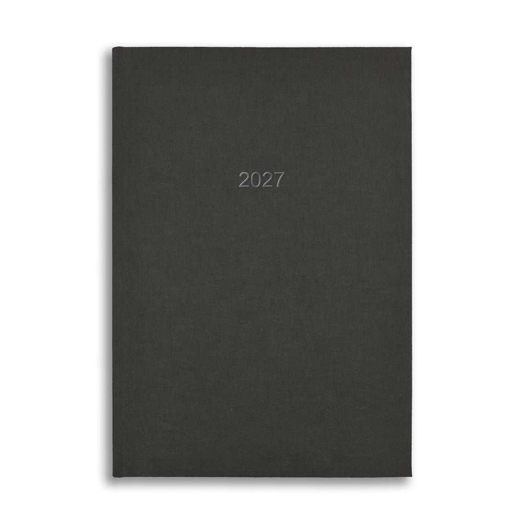 A53LIN | Week-To-View 2027 Linen Diary in Grey - Pre Order