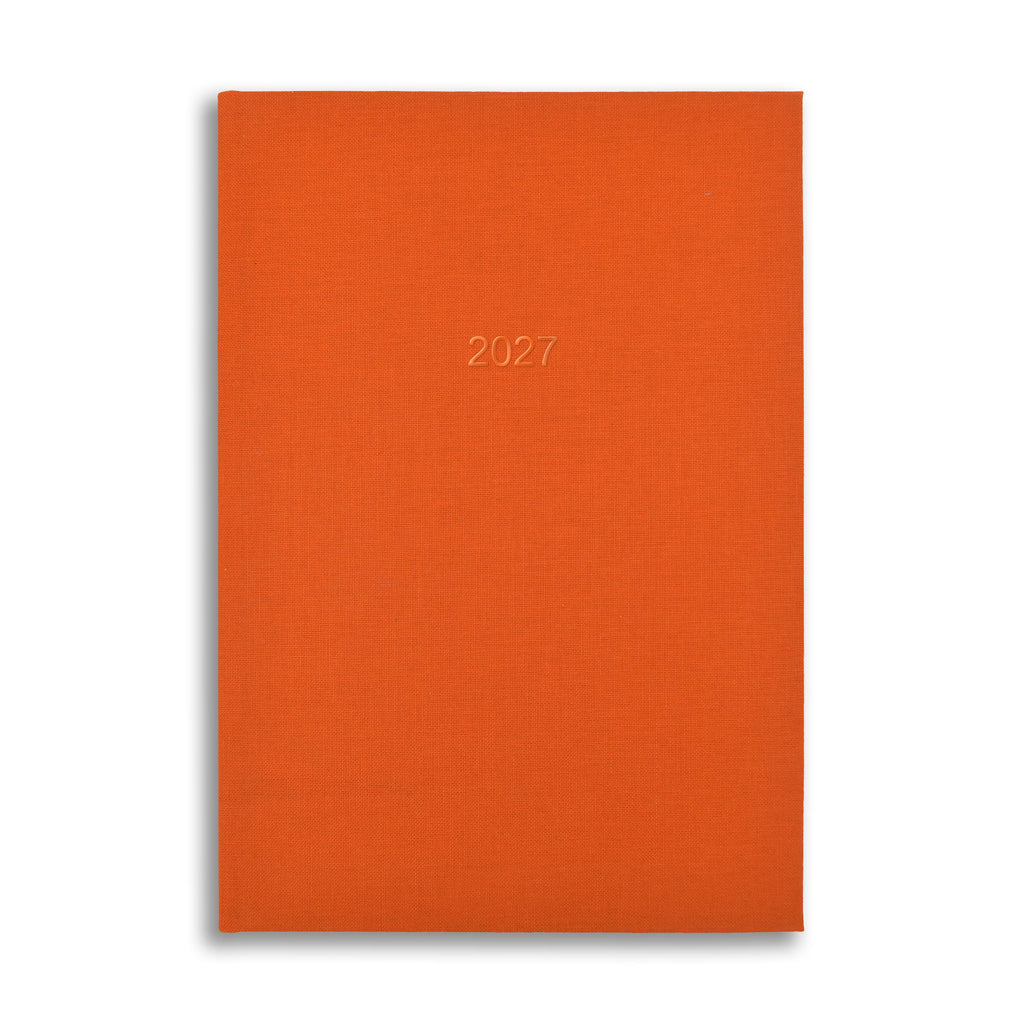 A53LIN | Week-To-View 2027 Linen Diary in Orange - Pre Order
