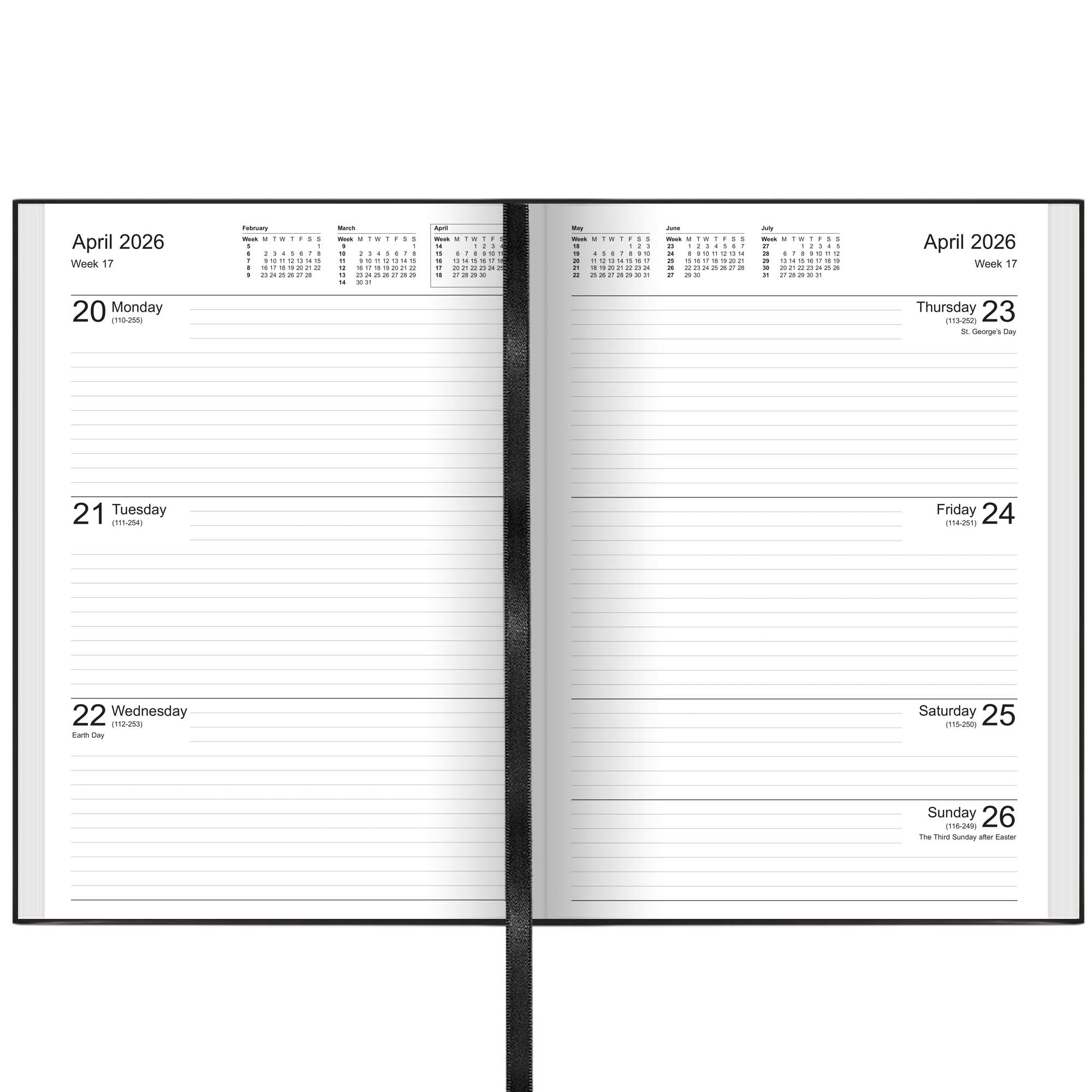 A53 | Dataday Essential A5 Week-To-View Diary 2026