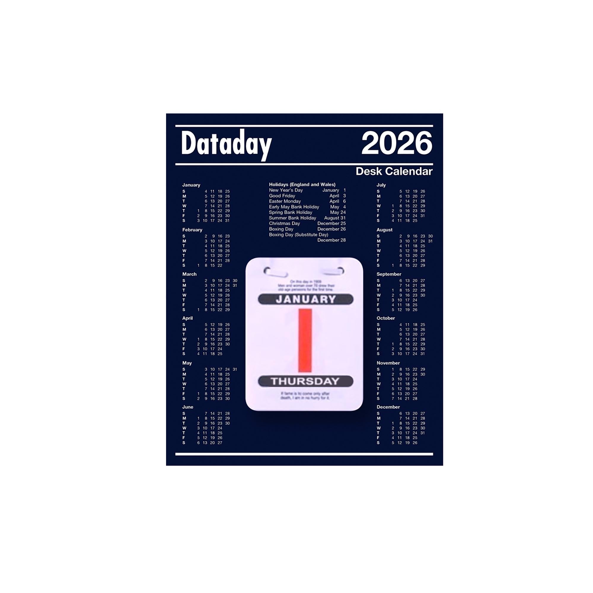 BC2 | Daily Desk Calendar 2026