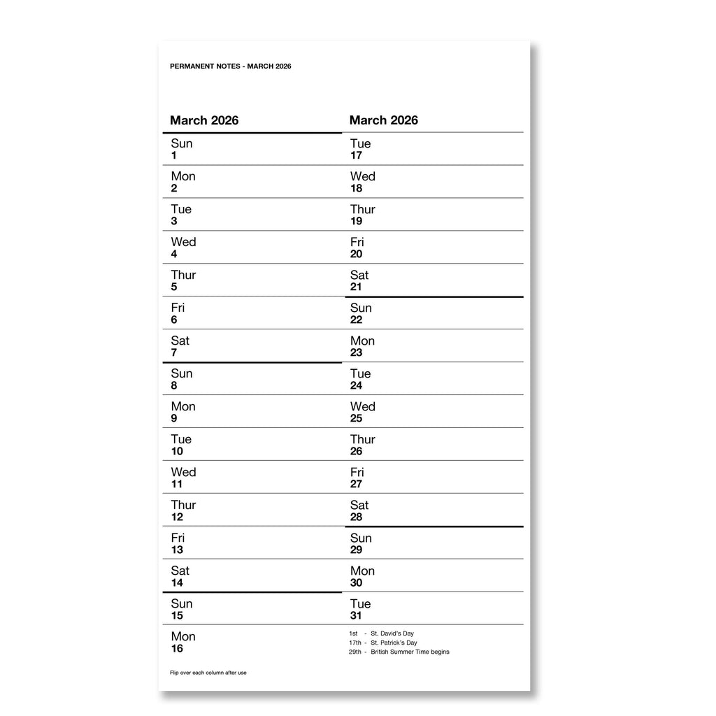 53 | Month-To-View Calendar 2026
