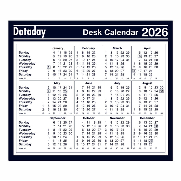 F477 | Year-to-view Desk Calendar 2026 - Pre Order