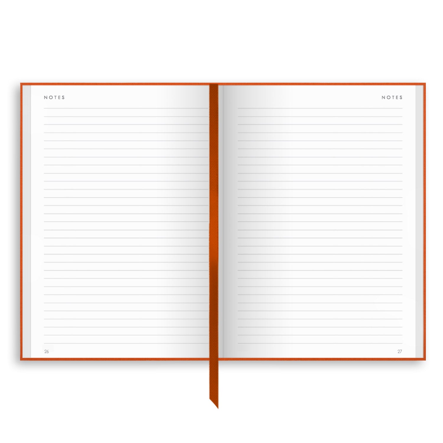 NB86 | A5 Linen Notebook in Orange - Clockwork Orange