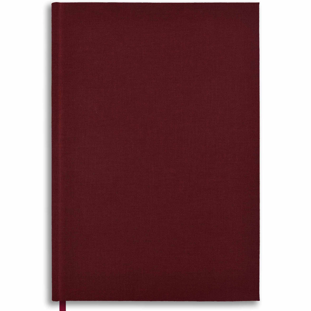 NBB-B5 | B5 Linen Notebook in Burgundy