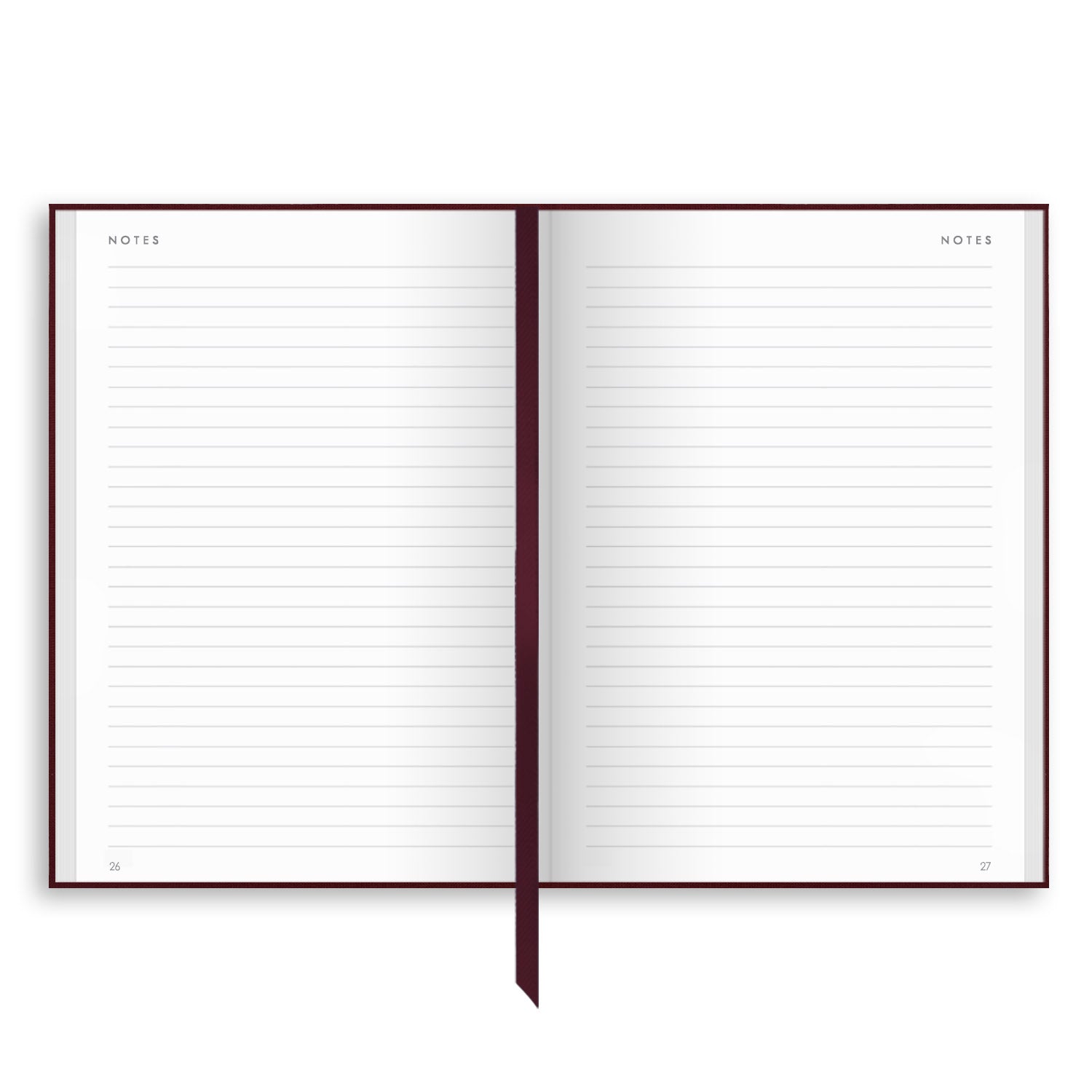 NBB-B5 | B5 Linen Notebook in Burgundy