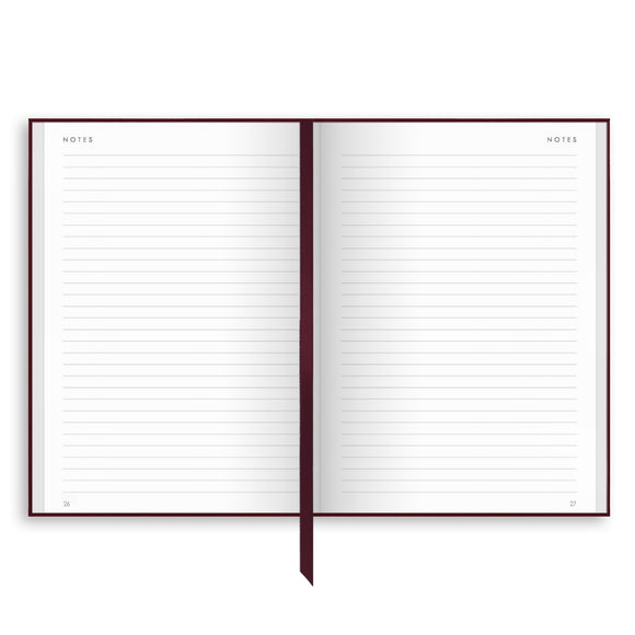 NBB-B5 Burgundy B5 Linen Notebook