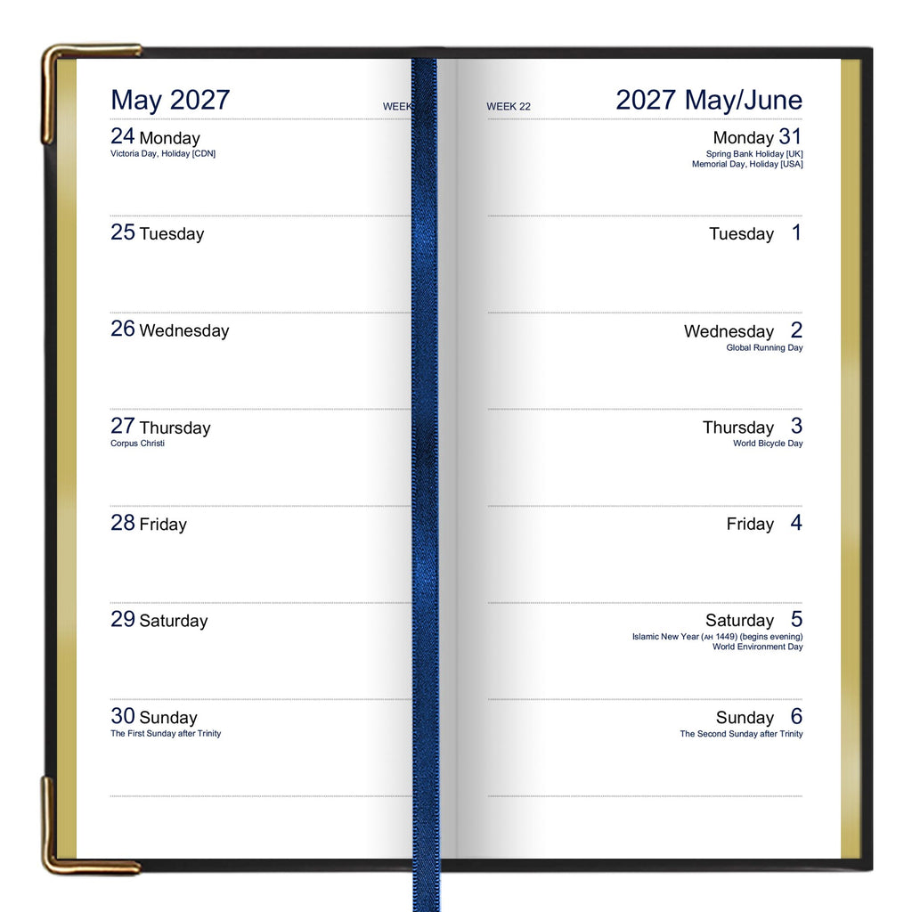 SL2GCRAK | Dataday Slim Two-Week-To-View Pocket Diary and Address Book 2027 - Pre Order
