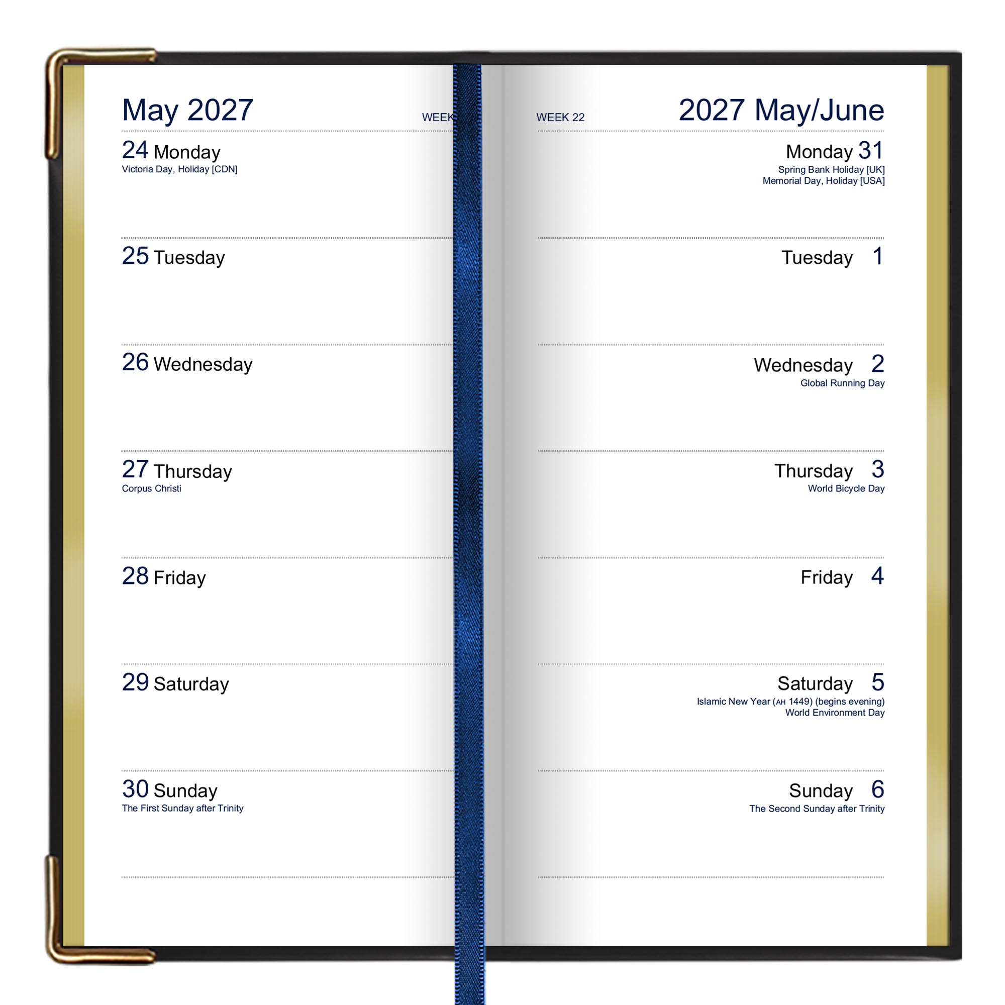 SL2GCRAK | Dataday Slim Two-Week-To-View Pocket Diary and Address Book 2027 - Pre Order