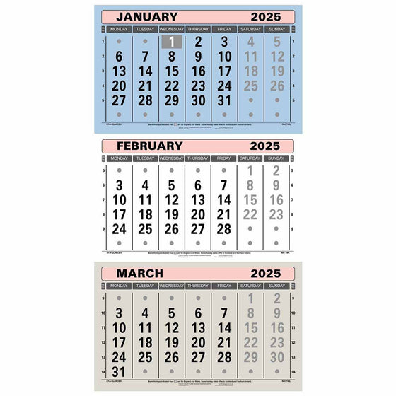 TML | Three Month-to-view Calendar 2025 Pre Order