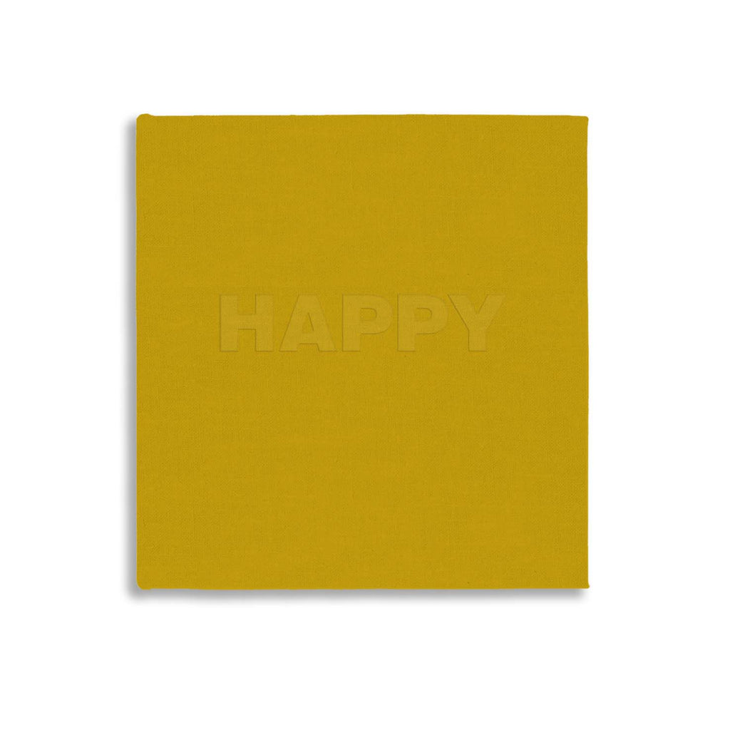 Colour Block Notebook in Yellow - Happy