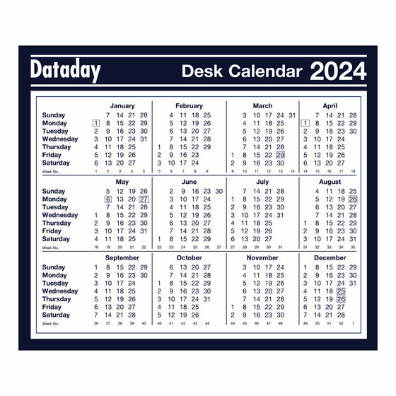 F477 | Year-to-view Desk Calendar