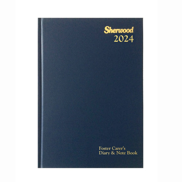 CODE K A5 Week-to-view Foster Carer's Diary & Notebook 2024