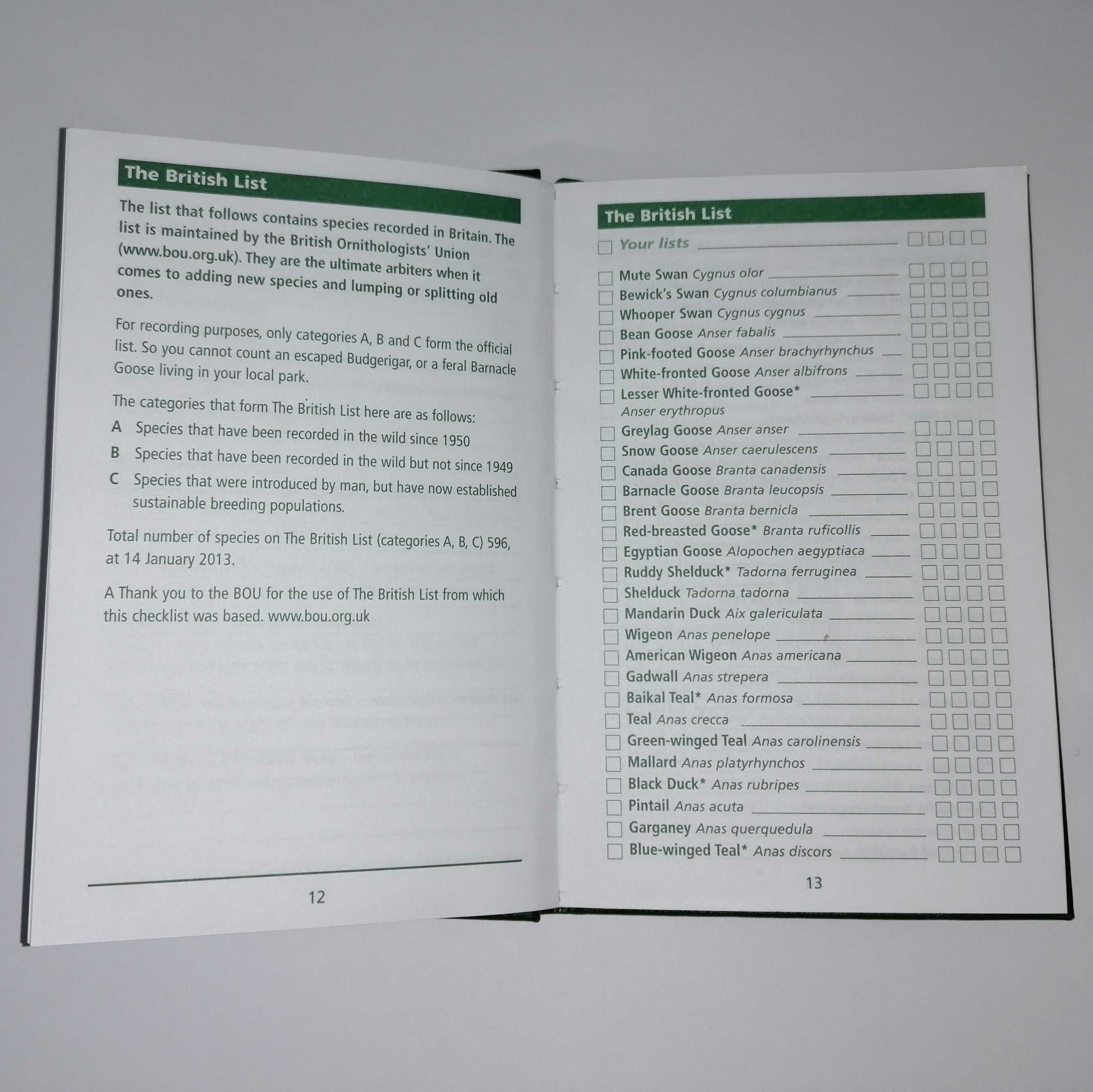 BPL | Birder's Pocket Logbook